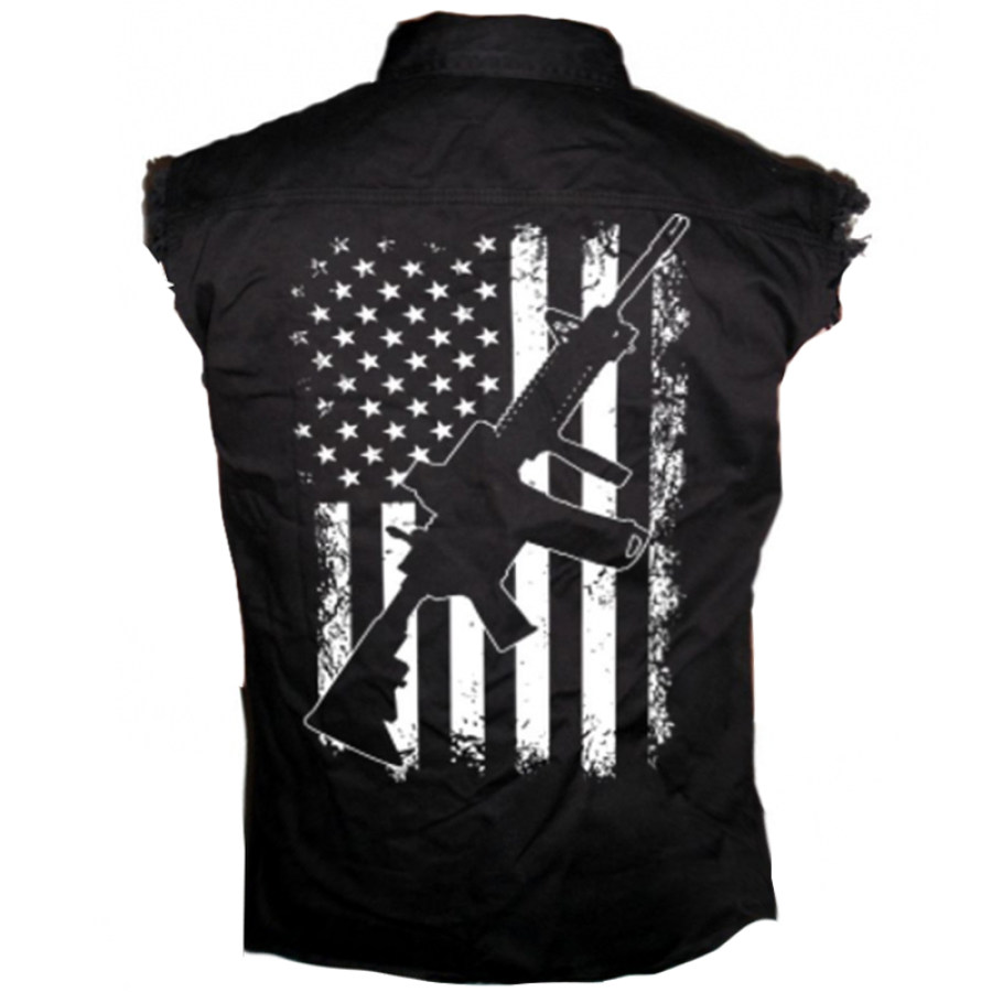 

American Flag Men's Sleeveless Shirt Vest