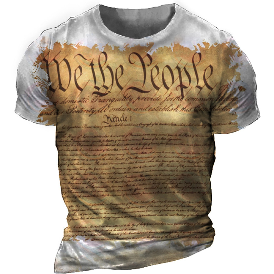 

We The People Men's Vintage Print Short Sleeve T-Shirt