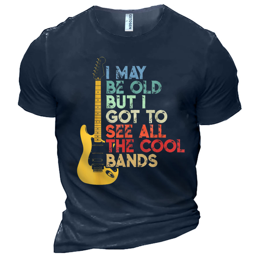 

Men's Old But I See Cool Bands Cotton T-Shirt