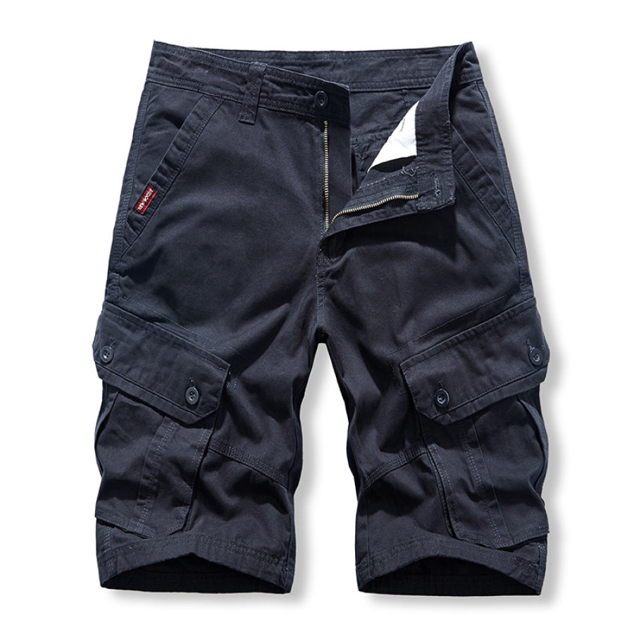 

Pantalon Cargo Rétro En Coton Multi-poches Pour Homme