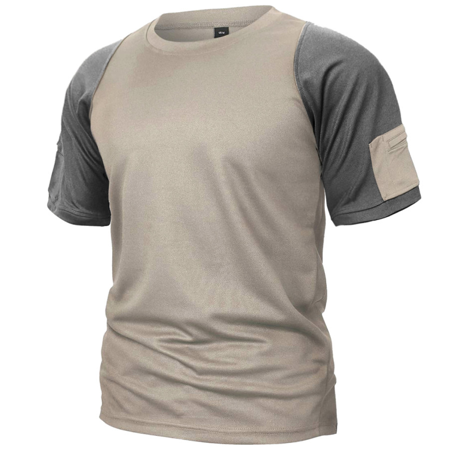 

Men's Outdoor Quick Dry Pocket Tactical T Shirt