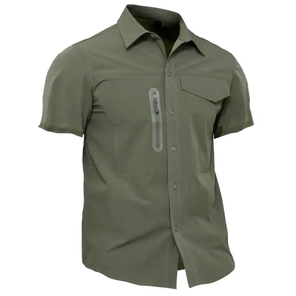 Men's Zip Pocket Tactical Shirt - Sanhive.com 
