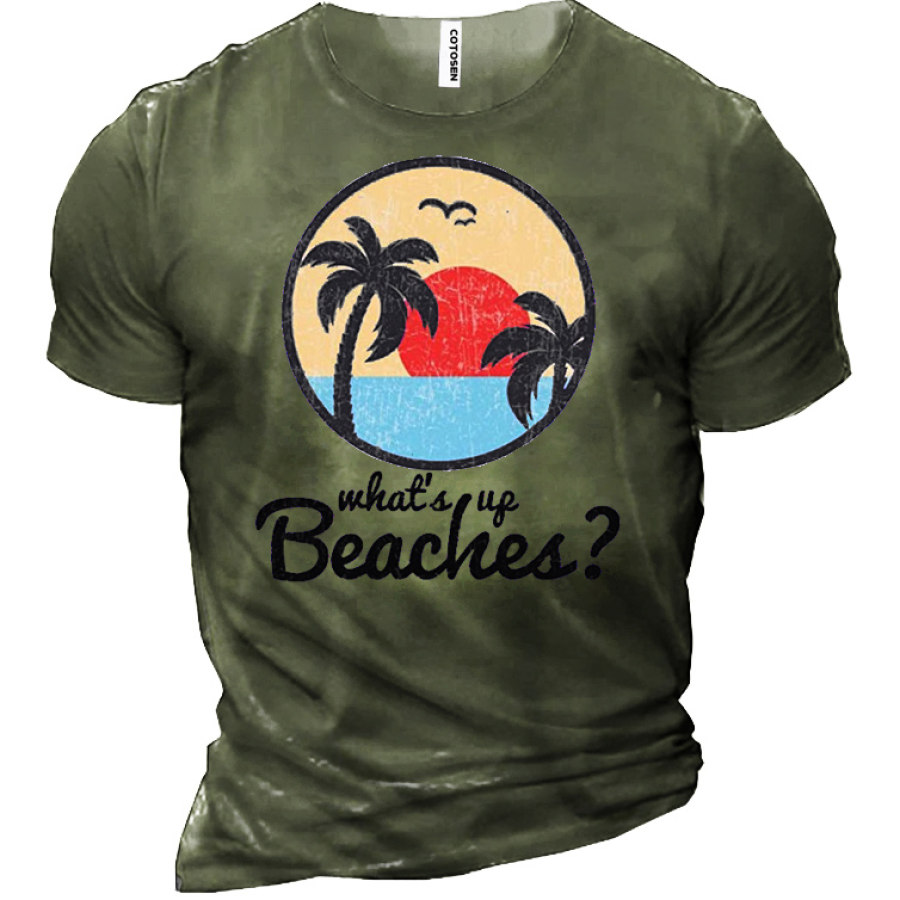 

What's Up Beaches Men's Short Sleeve T-Shirt