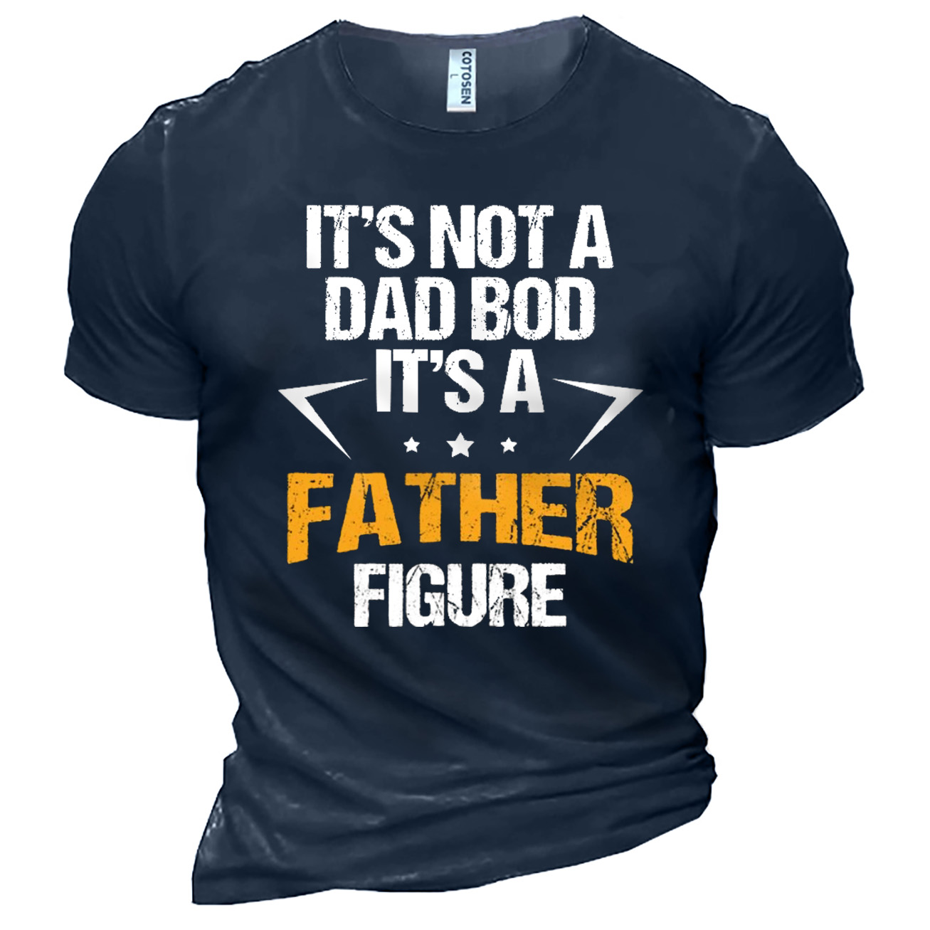Men's It's A Father Chic Figure Print Cotton T-shirt