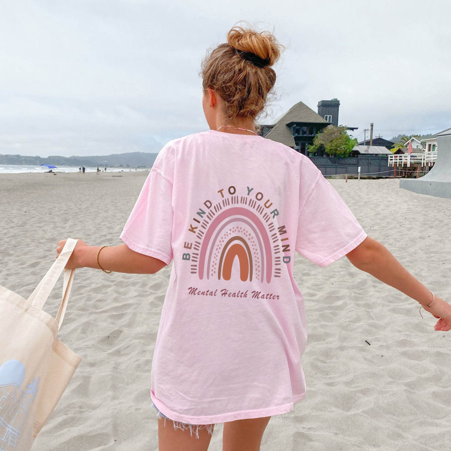 

Women's Be Kind Rainbow Loose T-Shirt