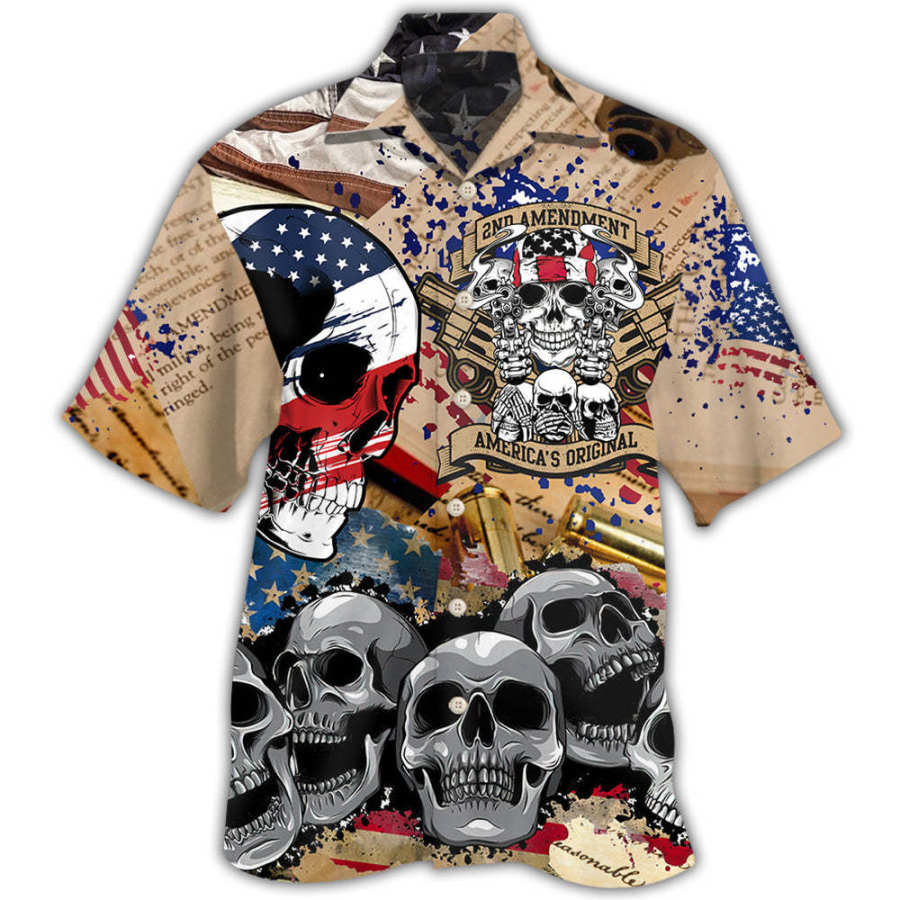 

Men's Skull Beach Short Sleeve Shirt