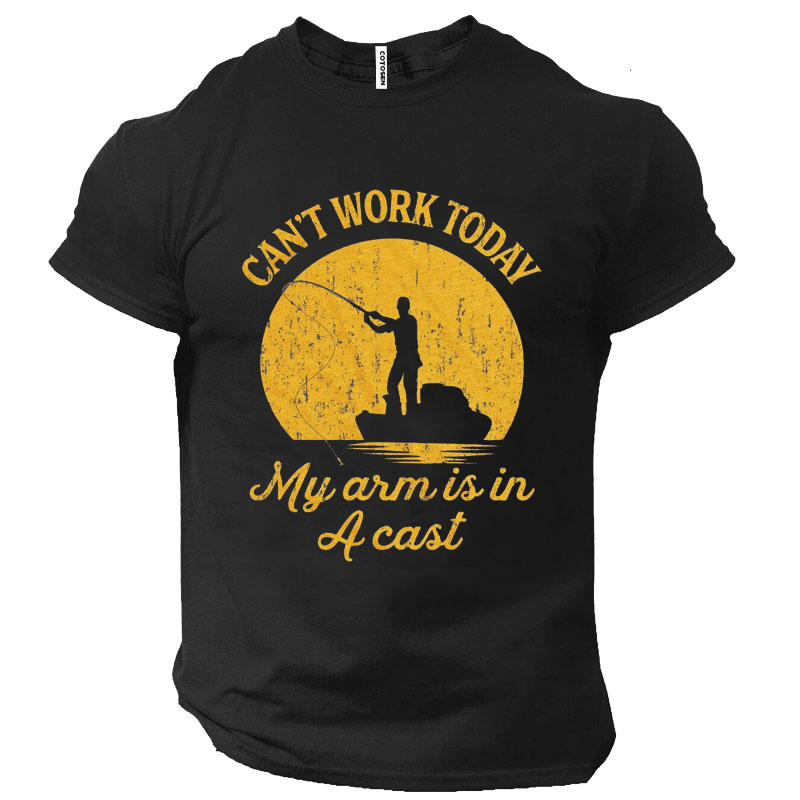 Cant Work Today My Chic Arm Is In A Cast Men's Short Sleeve T-shirt