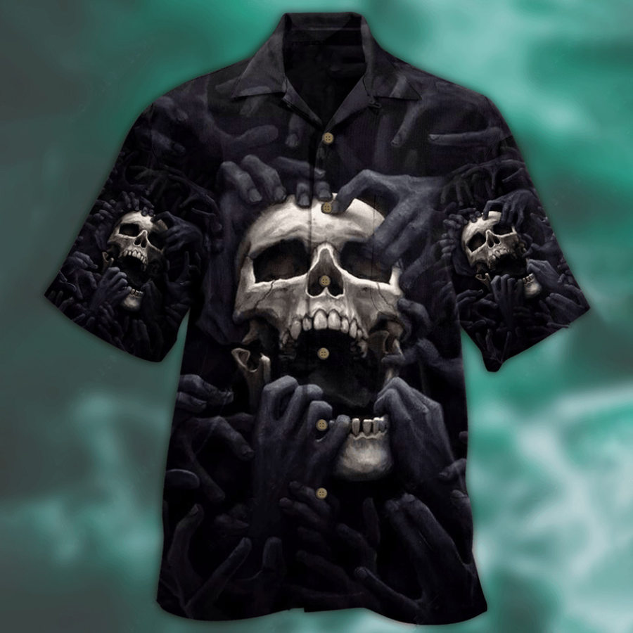 

Men's Skull Beach Short Sleeve Shirt