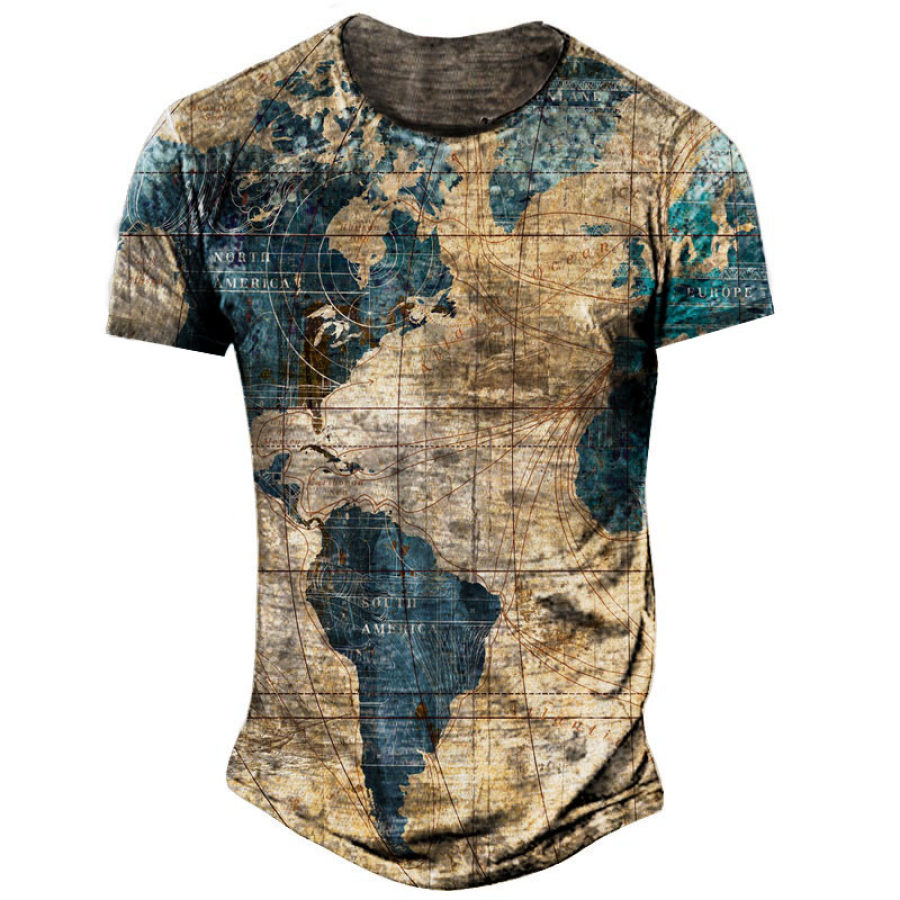 

Men's Map Short Sleeve T-Shirt
