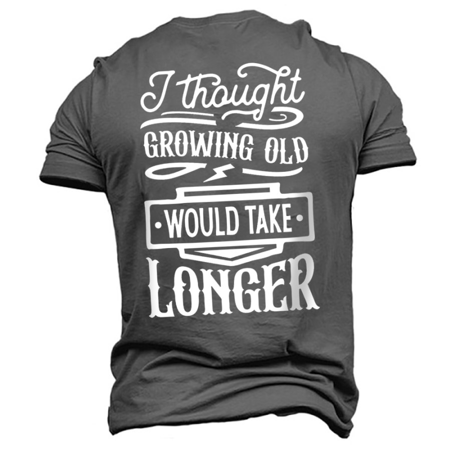 

Men's I Thought Growing Older Print Cotton T-Shirt