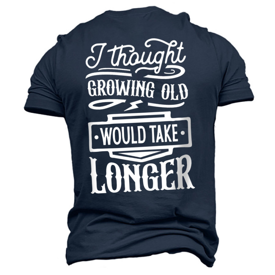 

Men's I Thought Growing Older Print Cotton T-Shirt