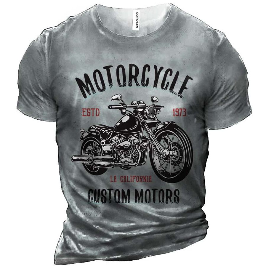 

Vintage Motorcycle Print Men Tee