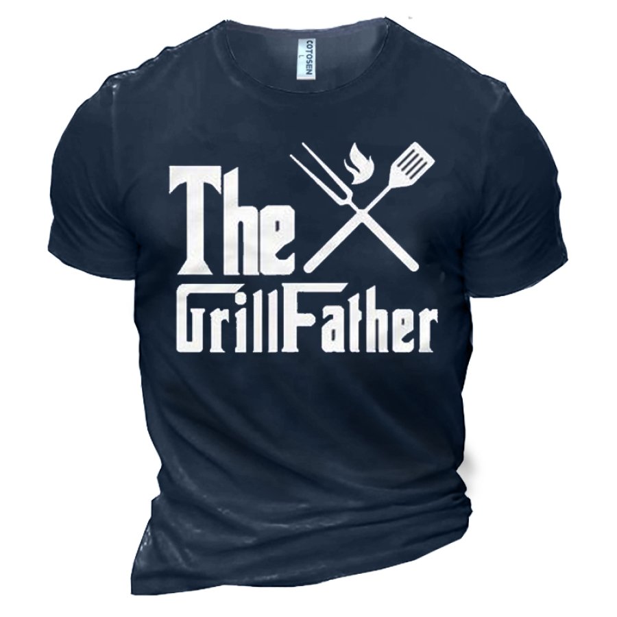 

The Crill Father Men's BBQ Outdoor Cotton T-Shirt