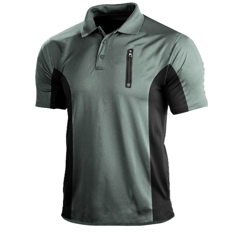 

Men's Outdoor Tactical Zipper Polo T-Shirt