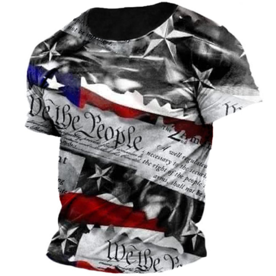 

We The People Men's Flag Print T-Shirt