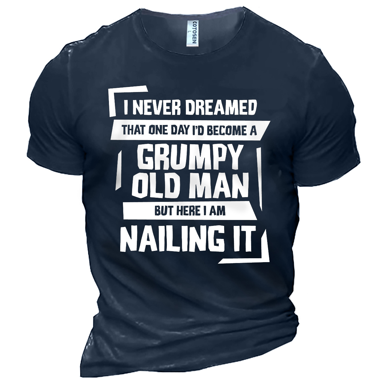 Grumpy Old Man Nailing Chic It Men's Cotton T-shirt