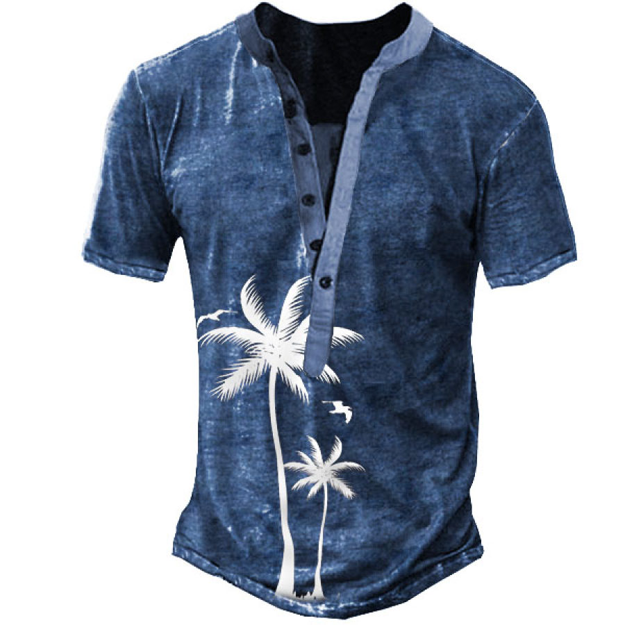 

Men's Coconut Beach Henley Short Sleeve T-Shirt