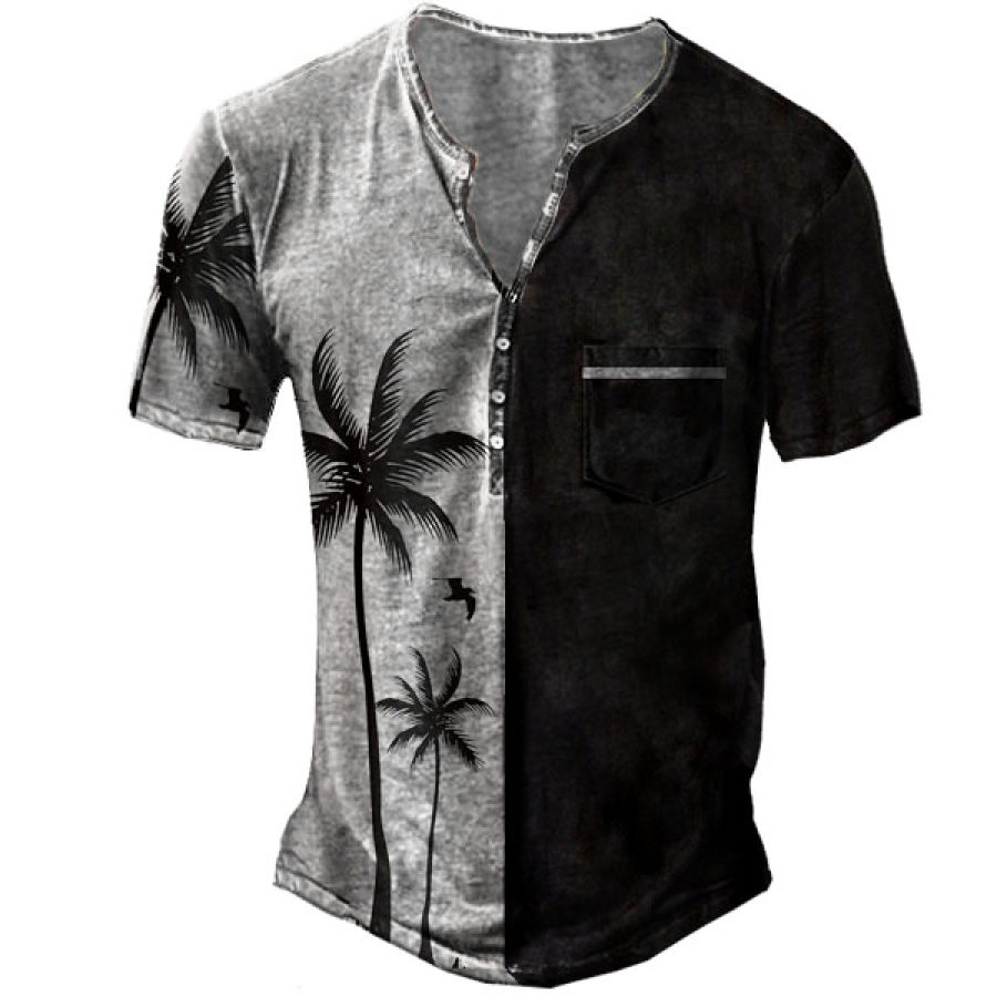

Men's Coconut Beach Henley Short Sleeve T-Shirt