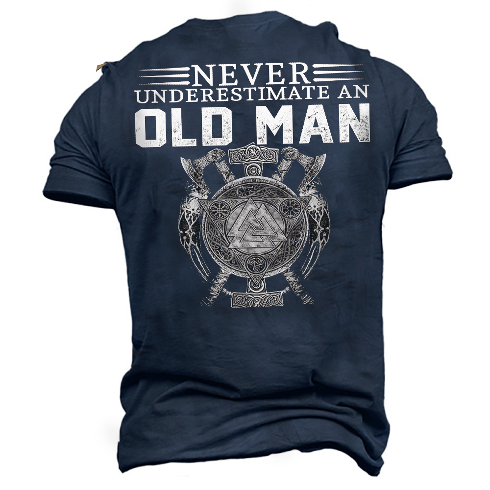 Never Underestmate An Old Chic Man Men Cotton Tee