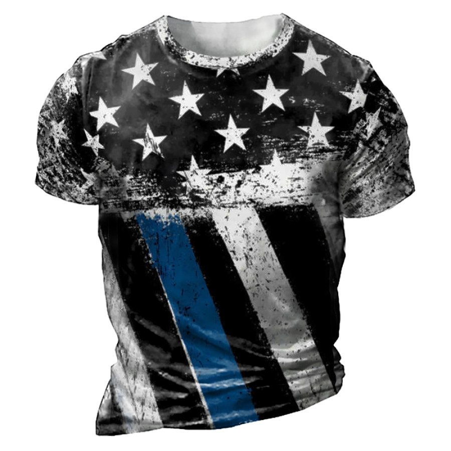 

American Flag Men's Crew Neck T-Shirt