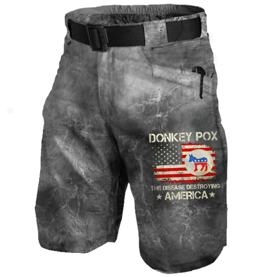 

Donkey Pox The Disease Destroying America Men's Tactical Shorts