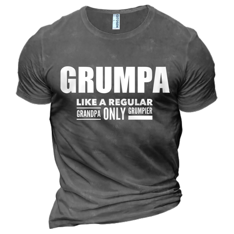 

Grumpa Like A Regular Men's Print Cotton T-Shirt