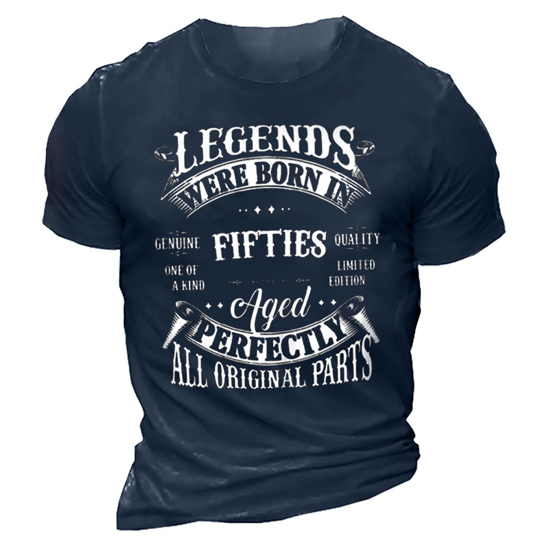 Legends Were Born In Chic Fifties Casual Short Sleeve Men's T-shirt