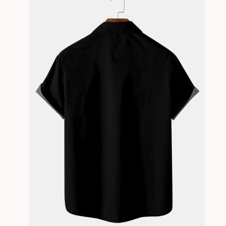 

Men's Striped Beach Short Sleeve Shirt