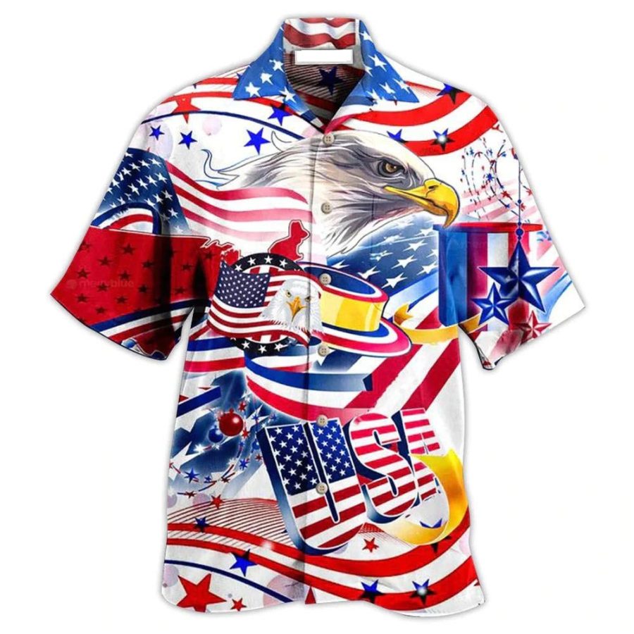 

Men's Flag Short Sleeve Beach Shirt