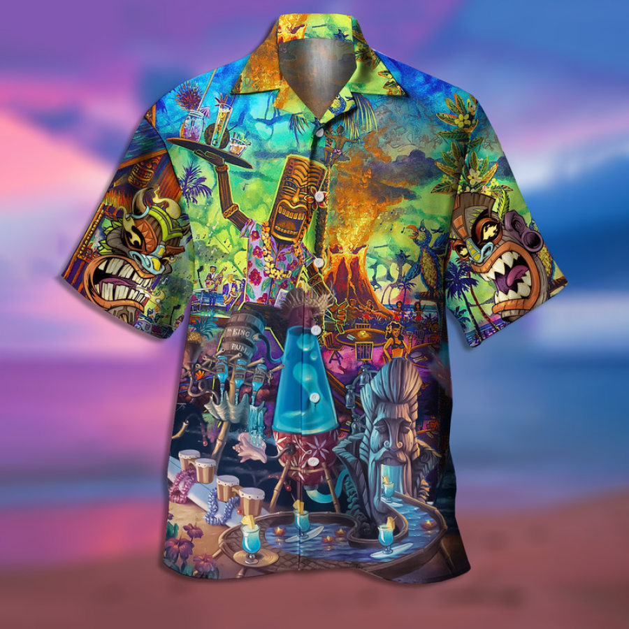 

Men's Cartoon Beach Short Sleeve Shirt
