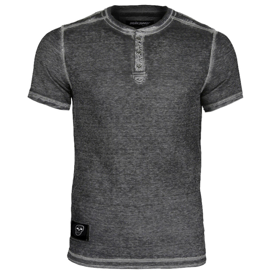 

Vintage Henley Men's Tactical Short Sleeve T-Shirt