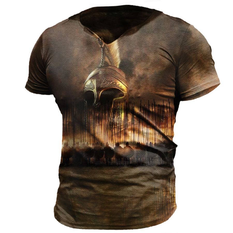 

Crusades Vintage Print Men's Small V Neck Short Sleeve T-Shirt