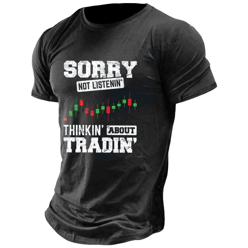 Funny Crypto Men's Cotton Chic Stock Market Cotton T-shirt