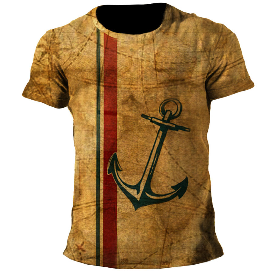 

Men's Vintage Anchor Print T-Shirt