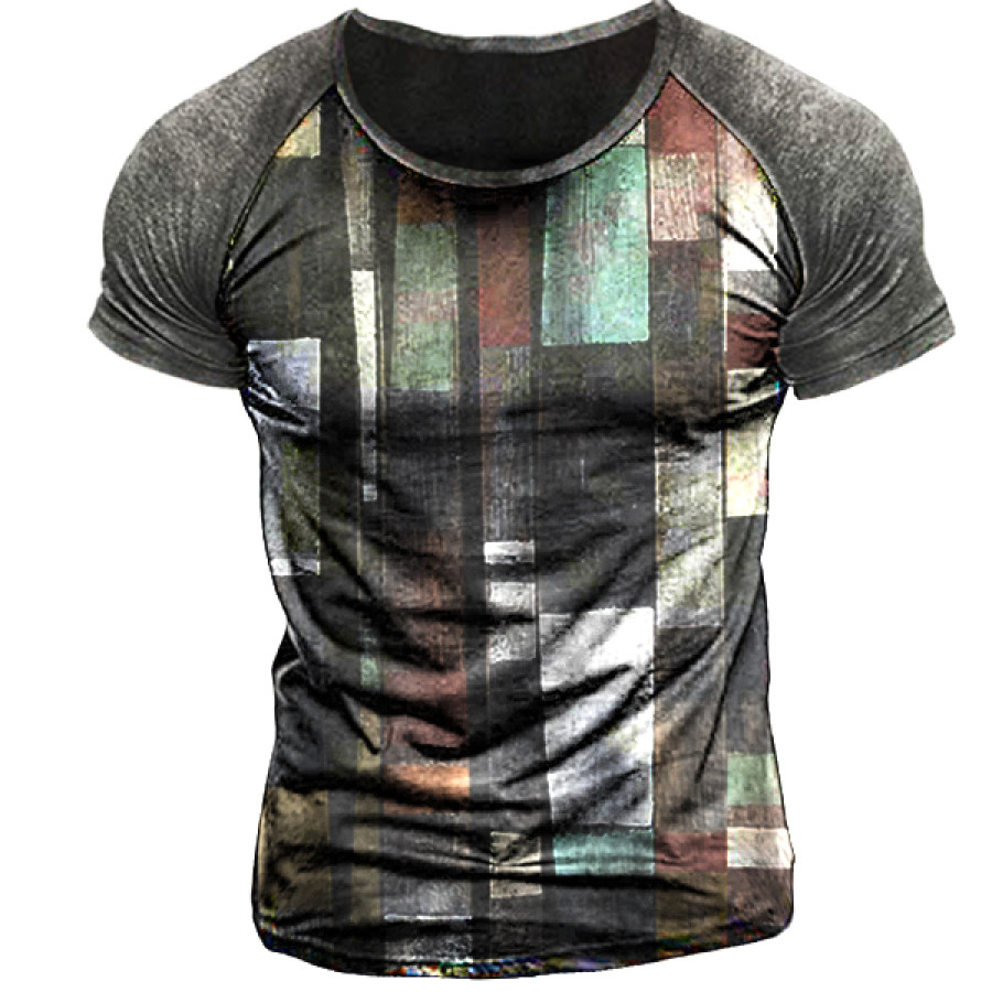 

Men's Plaid Short Sleeve T-Shirt