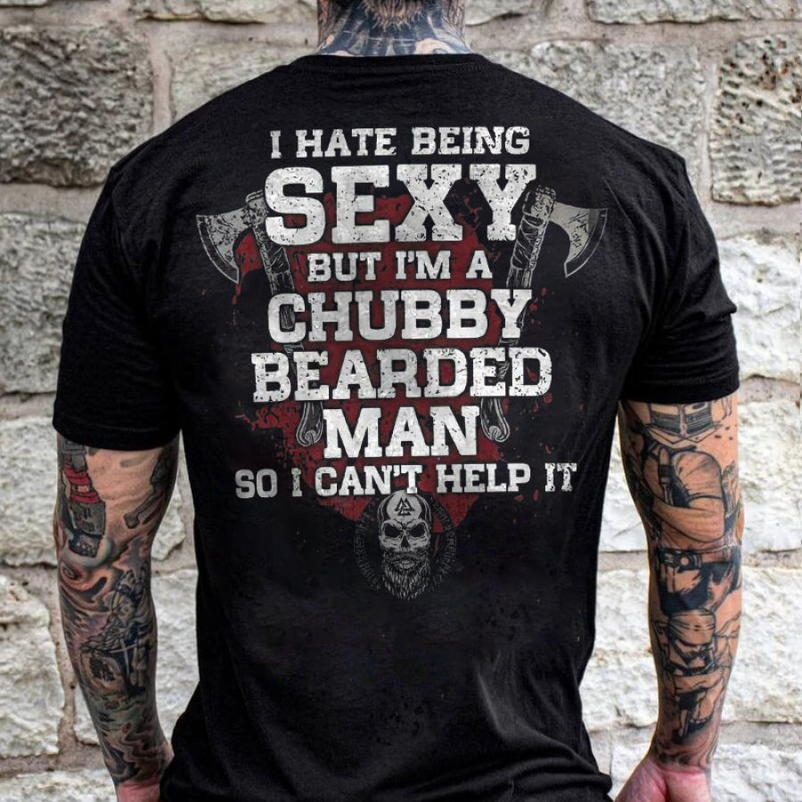 

I'M Chubby Bearded Men Print Men'S T-Shirt