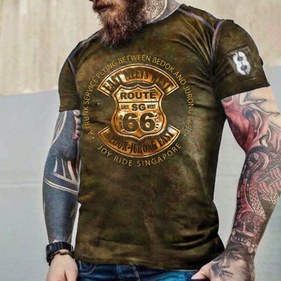 

Route 66 Men's Vintage Short Sleeve T-Shirt