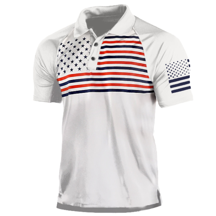 

Mens Flag Flying Tech Polo Shirt