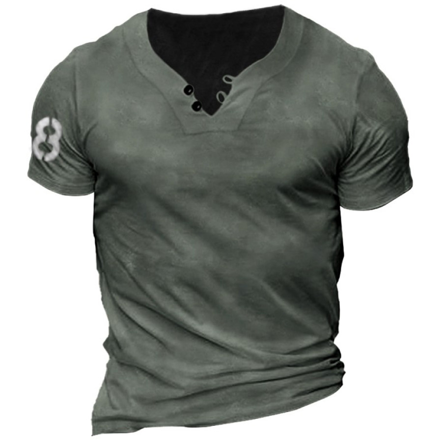 

Men's Outdoor Tactical Print V-Neck T-Shirt