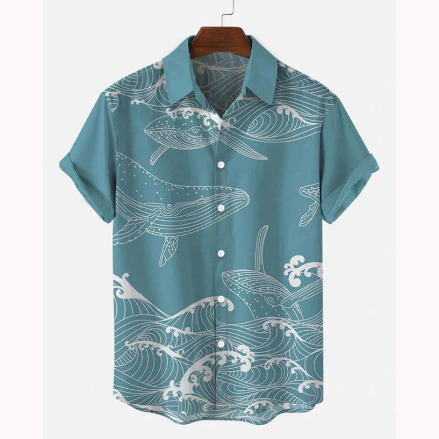 

Camisa Masculina De Praia Da Baleia