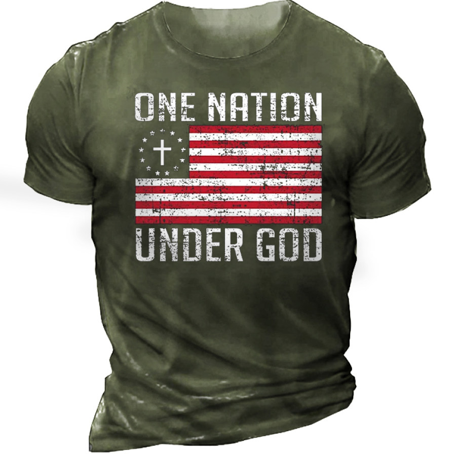 

One Nation Under God Men's Short Sleeve T-Shirt