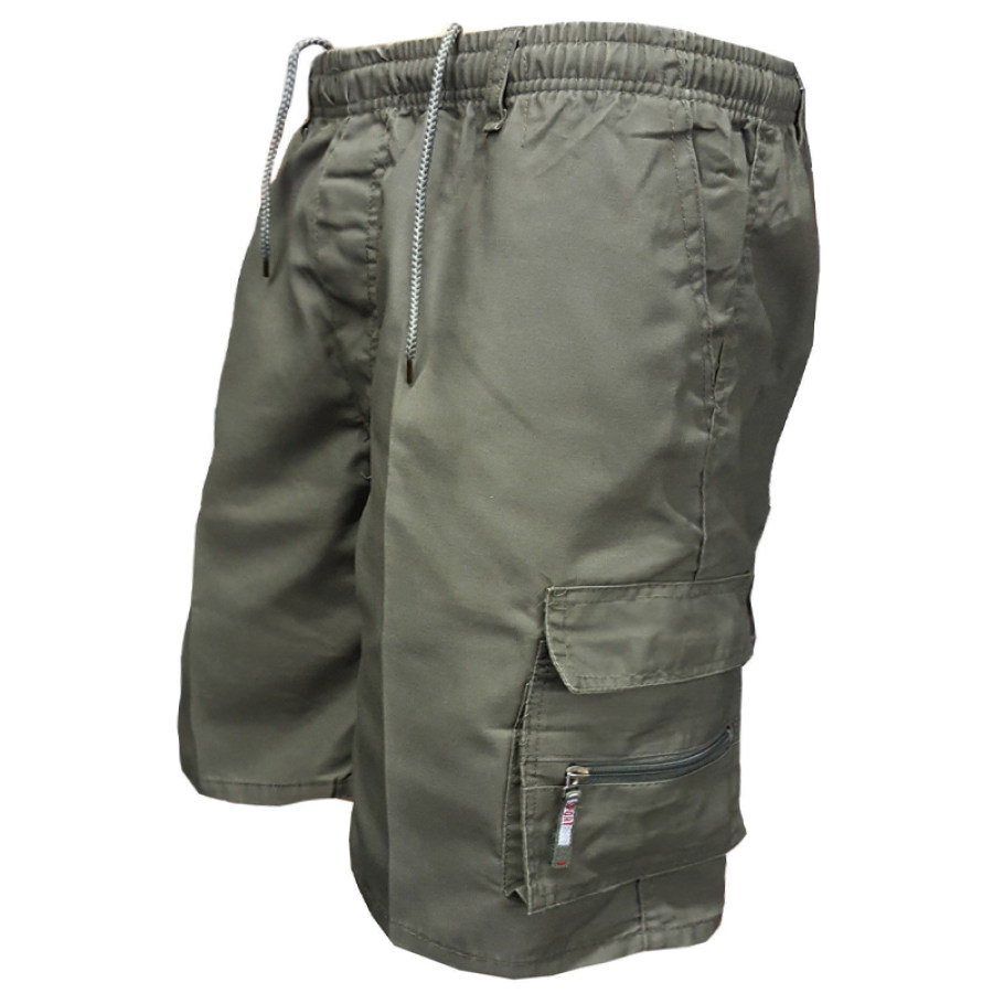 

Men's Drawstring Waist Multi-pocket Outdoor Sports Cargo Shorts