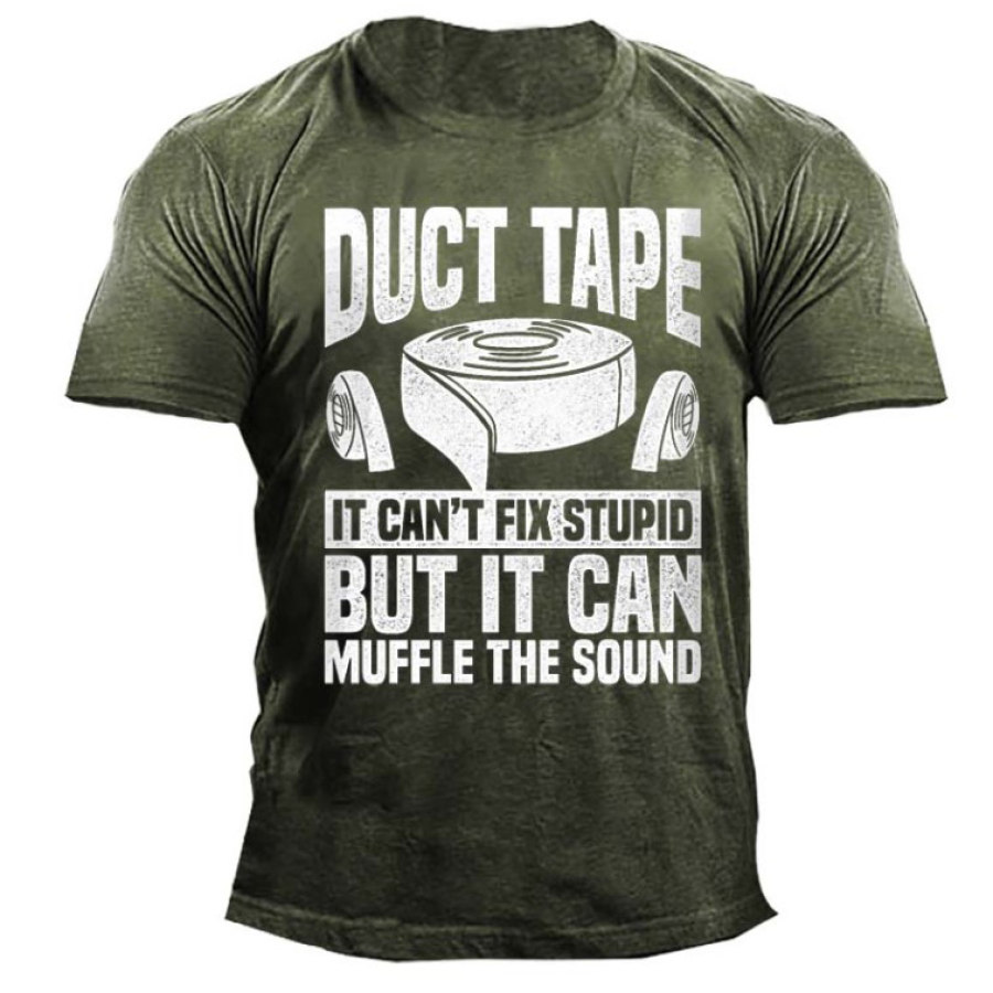 

Duct Tape Muffle The Sound Men's Print Cotton T-Shirt