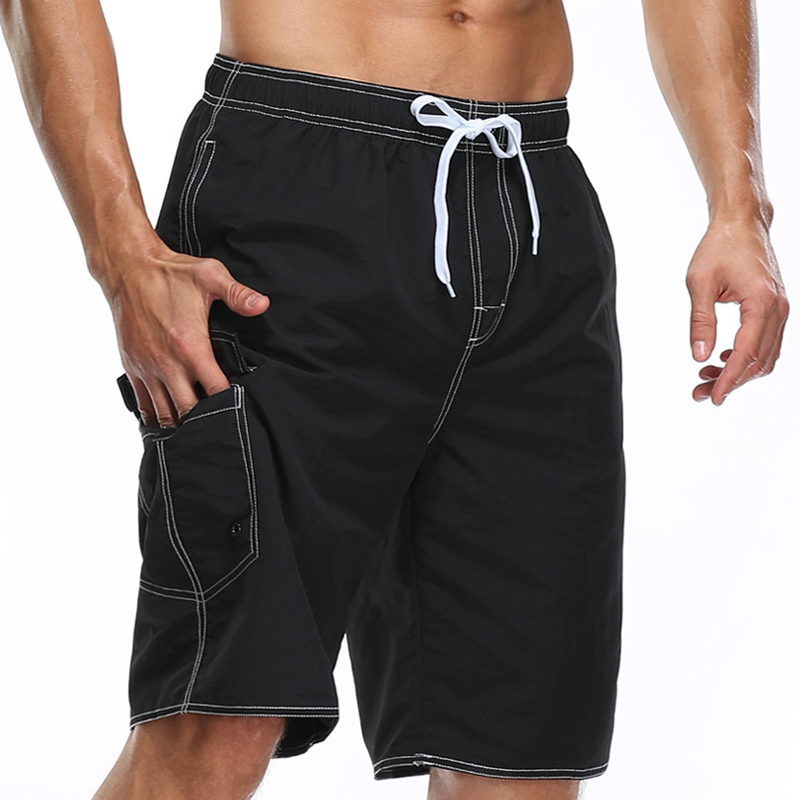 Men's Loose & Quick Chic Dry Pocket Drawstring Waist Beach Casual Shorts