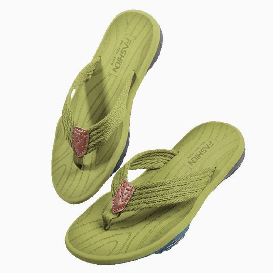 

Rutschfeste Weiche Strand-Patchwork-Flip-Flops Für Herren