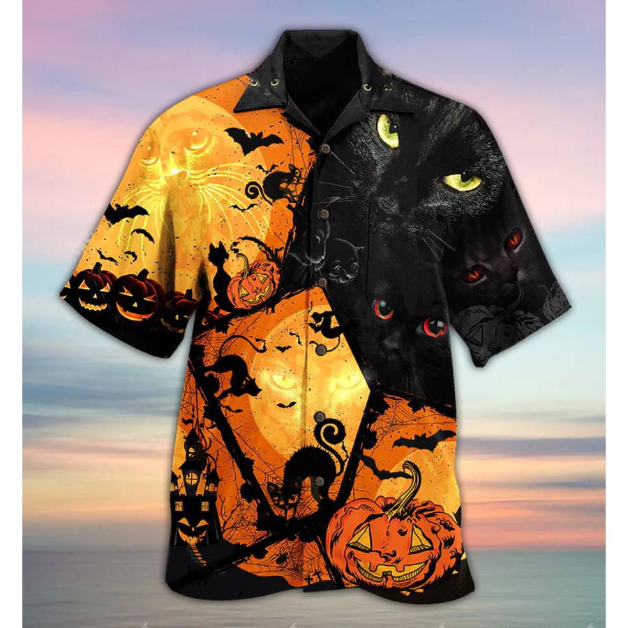 

Men's Halloween Beach Short Sleeve Shirt