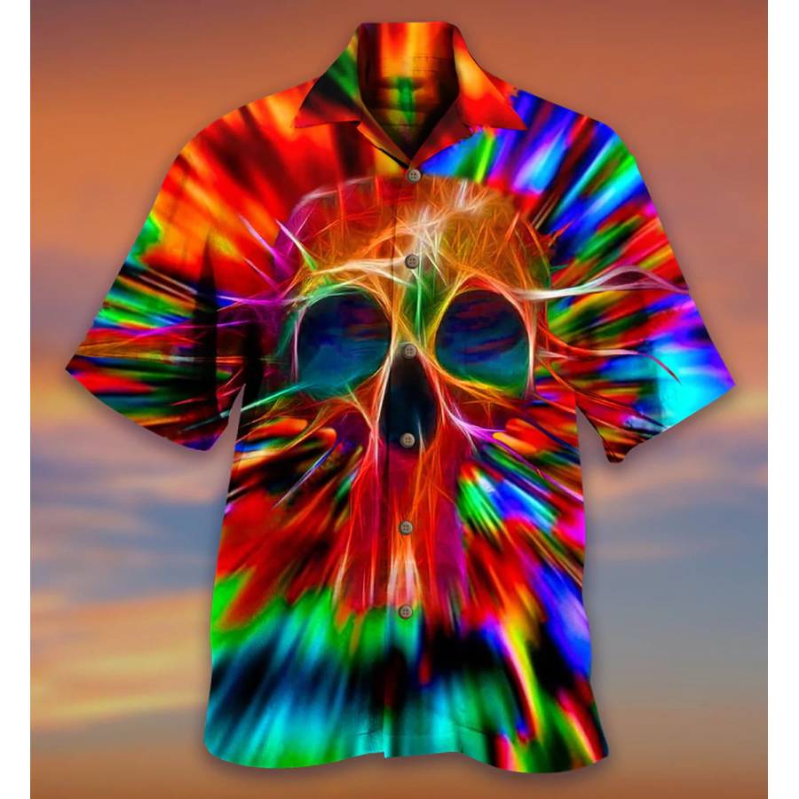 

Men's Skull Beach Short Sleeve Shirt