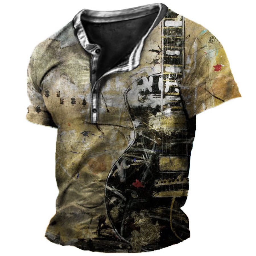 

Guitar Men's Henley T-Shirt