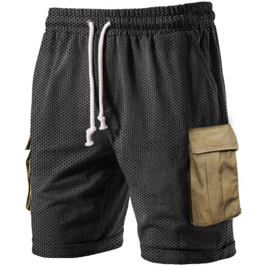 

Men's Outdoor Cellular Contrast Pocket Casual Sports Shorts