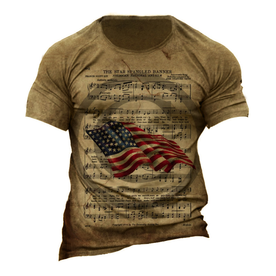 

Men's The Star-Spangled Banner Flag Graphic T-Shirt